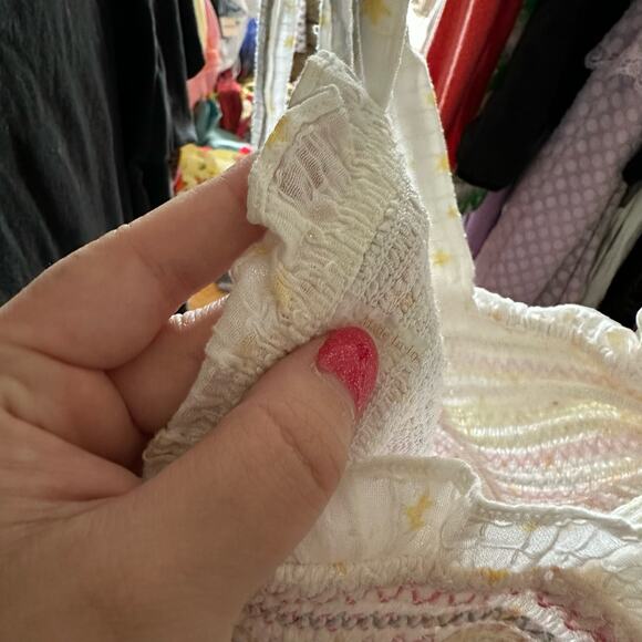 LoveShackFancy Smocked Bucky Tank in Butter Yellow Size medium - Picture 2 of 4